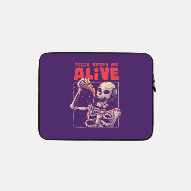 Pizza Keeps Me Alive-none zippered laptop sleeve-eduely