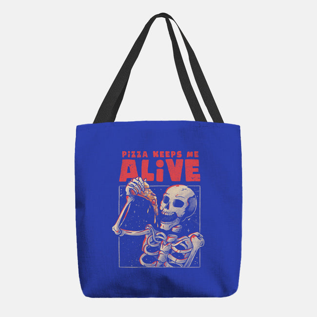 Pizza Keeps Me Alive-none basic tote-eduely