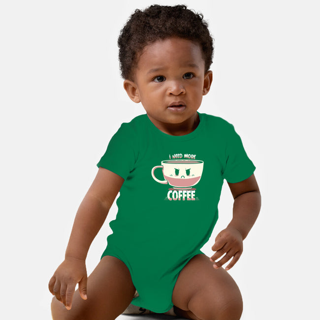 I Need More Coffee-baby basic onesie-TechraNova