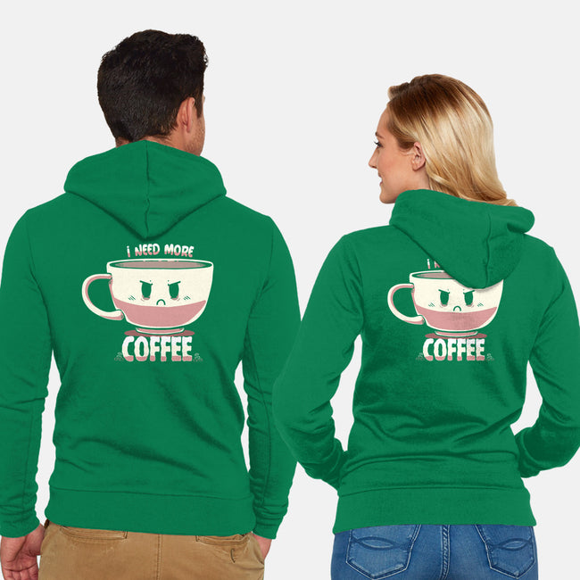I Need More Coffee-unisex zip-up sweatshirt-TechraNova