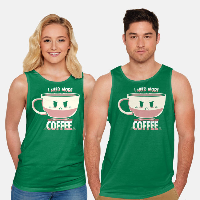 I Need More Coffee-unisex basic tank-TechraNova