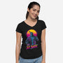 He'll Be Back-womens v-neck tee-ddjvigo