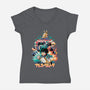 Go Beyond-womens v-neck tee-Corgibutt
