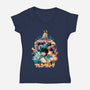 Go Beyond-womens v-neck tee-Corgibutt