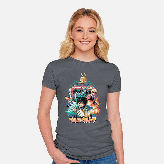 Go Beyond-womens fitted tee-Corgibutt