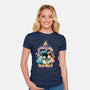 Go Beyond-womens fitted tee-Corgibutt