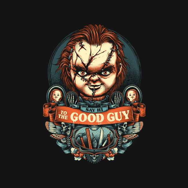 Say Hi To The Good Guy-baby basic onesie-glitchygorilla