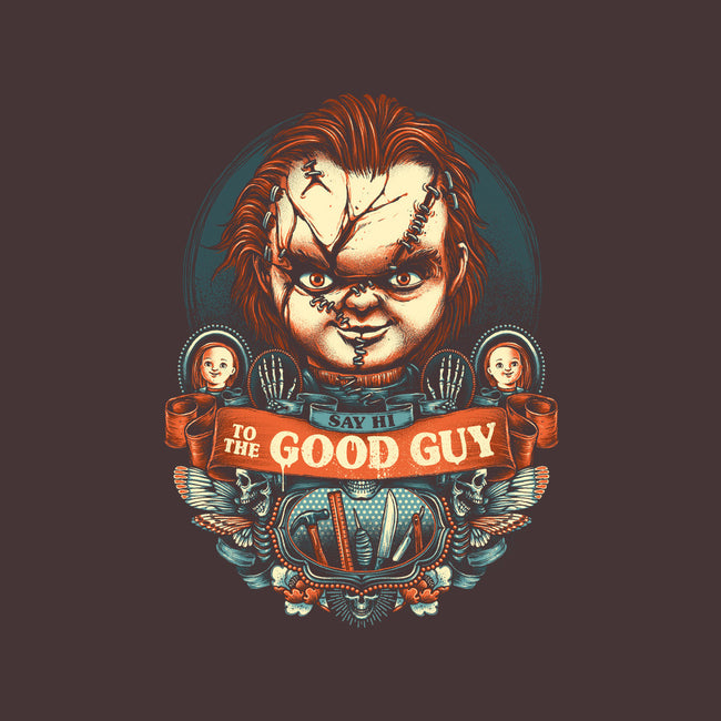 Say Hi To The Good Guy-none stretched canvas-glitchygorilla