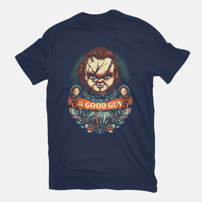 Say Hi To The Good Guy-womens basic tee-glitchygorilla
