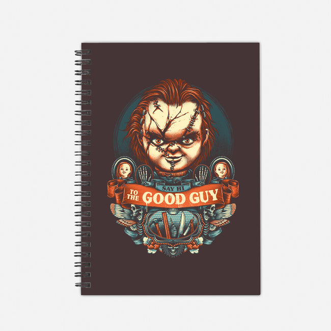 Say Hi To The Good Guy-none dot grid notebook-glitchygorilla