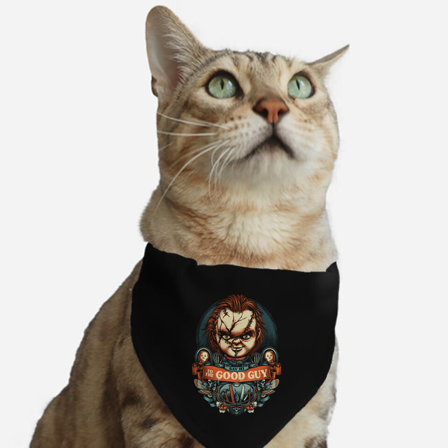 Say Hi To The Good Guy-cat adjustable pet collar-glitchygorilla