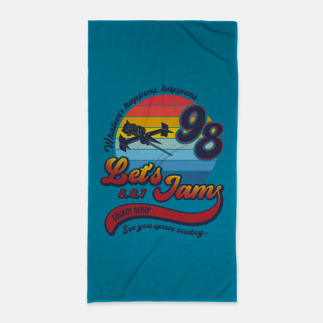 3, 2, 1. Let's Jam!-none beach towel-DrMonekers