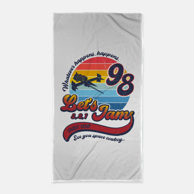 3, 2, 1. Let's Jam!-none beach towel-DrMonekers