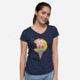 Summer Gaming-womens v-neck tee-dandingeroz