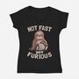 Not Fast and Not Furious-womens v-neck tee-eduely