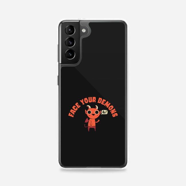 Face Your Demons-samsung snap phone case-DinoMike