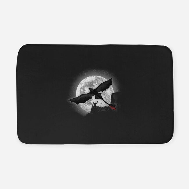 Moonlight Dragon Rider-none memory foam bath mat-fanfreak1