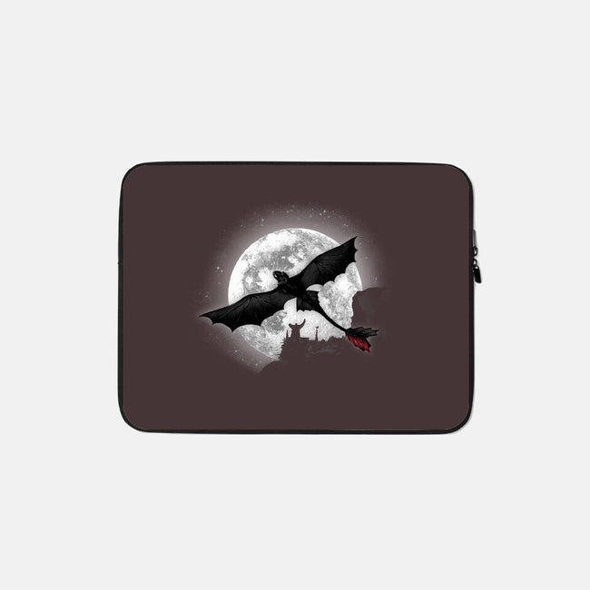 Moonlight Dragon Rider-none zippered laptop sleeve-fanfreak1