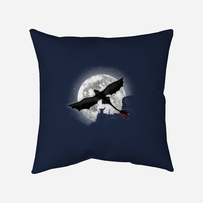Moonlight Dragon Rider-none removable cover w insert throw pillow-fanfreak1