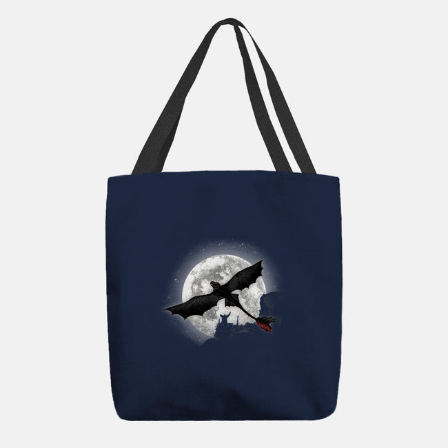 Moonlight Dragon Rider-none basic tote-fanfreak1