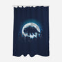 Moonlight Bison-none polyester shower curtain-fanfreak1