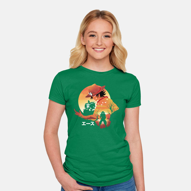 Ace Landscape-womens fitted tee-dandingeroz