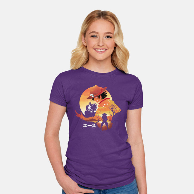Ace Landscape-womens fitted tee-dandingeroz
