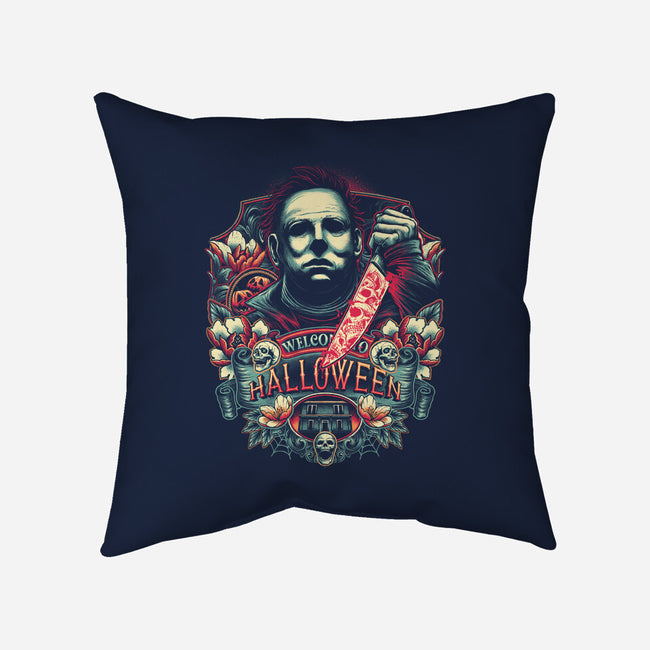 Welcome to Halloween-none removable cover throw pillow-glitchygorilla