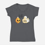 Hot Outside-womens v-neck tee-Naolito