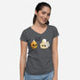 Hot Outside-womens v-neck tee-Naolito
