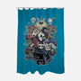 Hollow Party-none polyester shower curtain-JailbreakArts