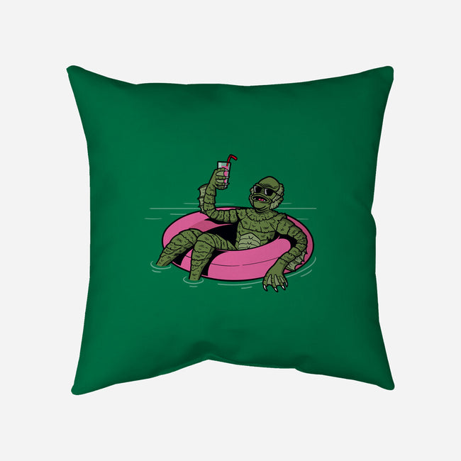 Black Lagoon Vibes-none removable cover w insert throw pillow-jasesa