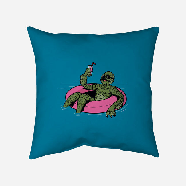 Black Lagoon Vibes-none removable cover w insert throw pillow-jasesa