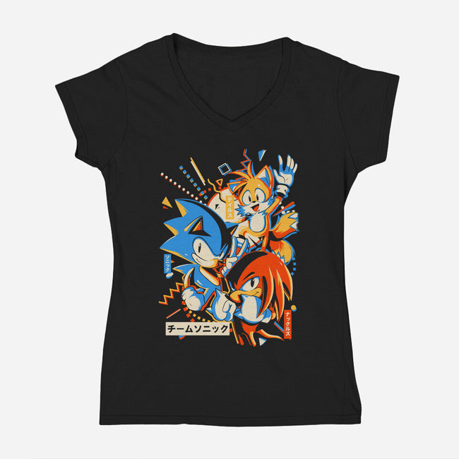 Mania Team-womens v-neck tee-Gazo1a