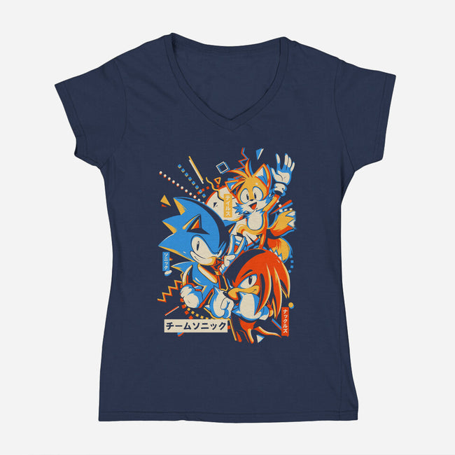 Mania Team-womens v-neck tee-Gazo1a