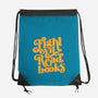 Fight Evil, Read Books-none drawstring bag-Agu Luque
