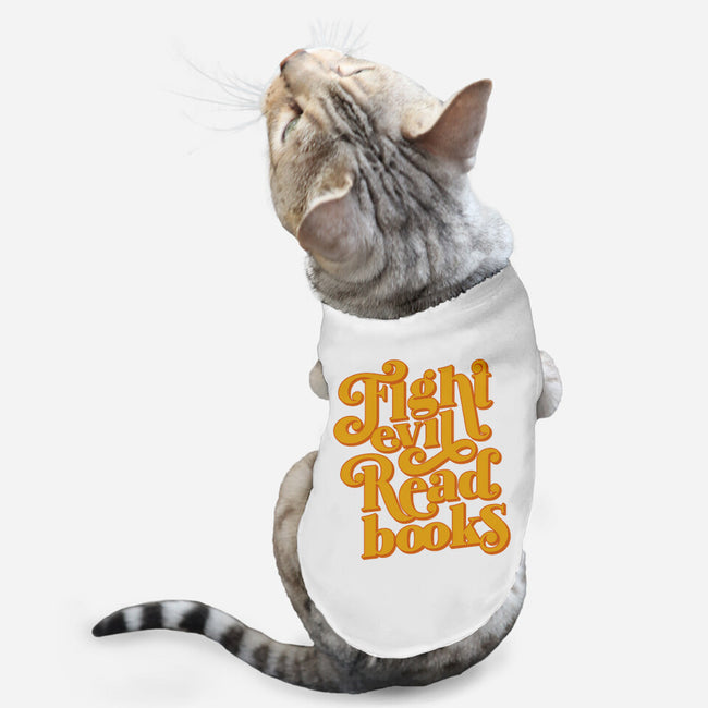 Fight Evil, Read Books-cat basic pet tank-Agu Luque