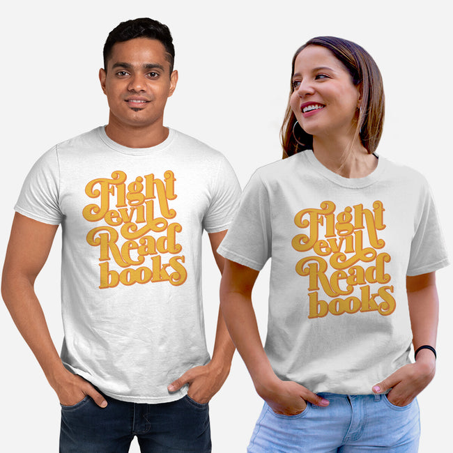 Fight Evil, Read Books-unisex basic tee-Agu Luque