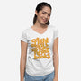 Fight Evil, Read Books-womens v-neck tee-Agu Luque