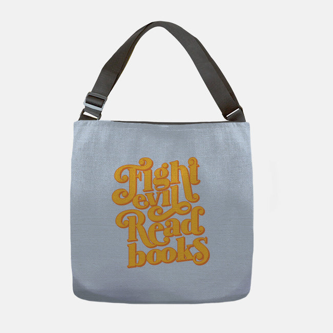 Fight Evil, Read Books-none adjustable tote-Agu Luque