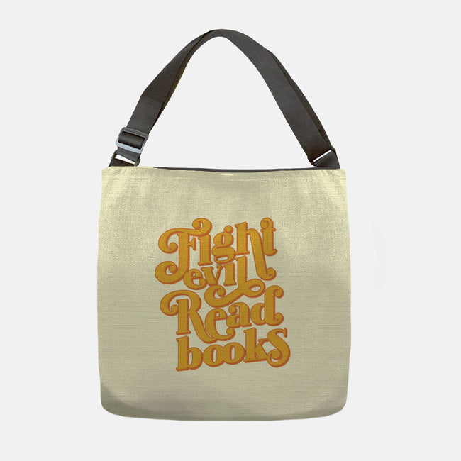 Fight Evil, Read Books-none adjustable tote-Agu Luque