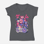 Retro Gang-womens v-neck tee-eduely