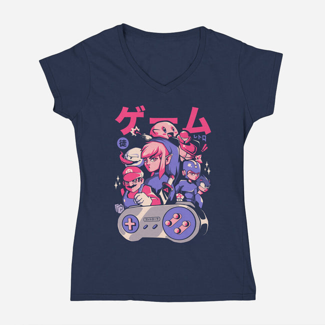Retro Gang-womens v-neck tee-eduely
