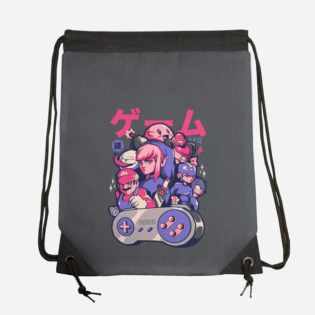 Retro Gang-none drawstring bag-eduely