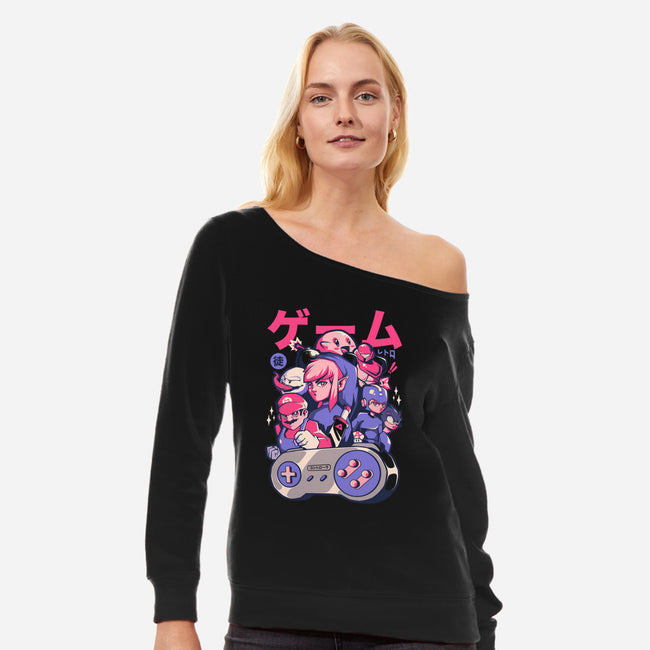 Retro Gang-womens off shoulder sweatshirt-eduely