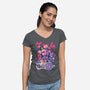 Retro Gang-womens v-neck tee-eduely