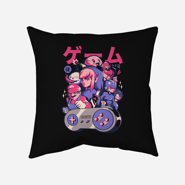 Retro Gang-none removable cover w insert throw pillow-eduely