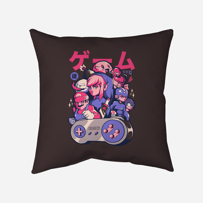 Retro Gang-none removable cover w insert throw pillow-eduely