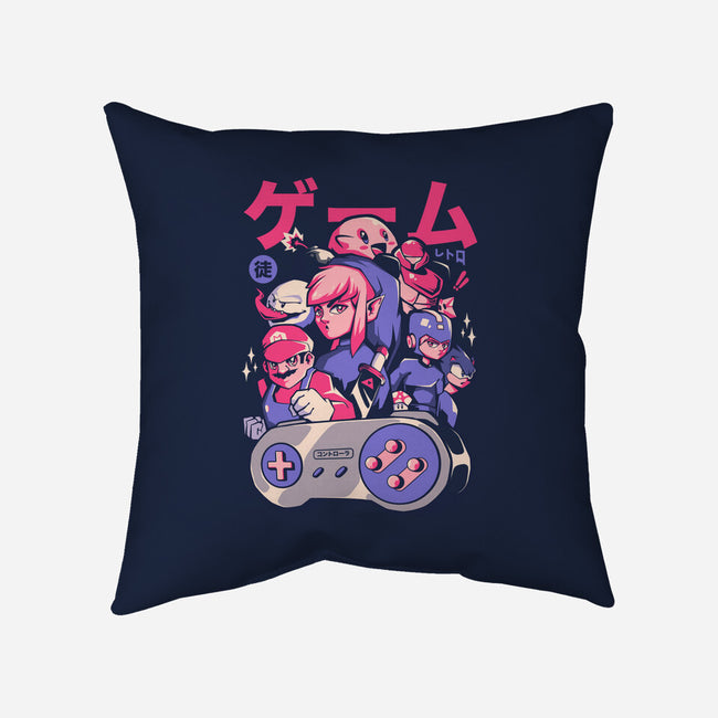 Retro Gang-none removable cover w insert throw pillow-eduely