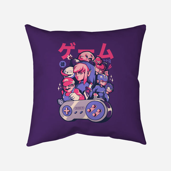 Retro Gang-none removable cover w insert throw pillow-eduely